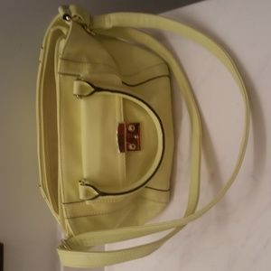 Neon Yellow Merona Double Handle Satchel Handbag